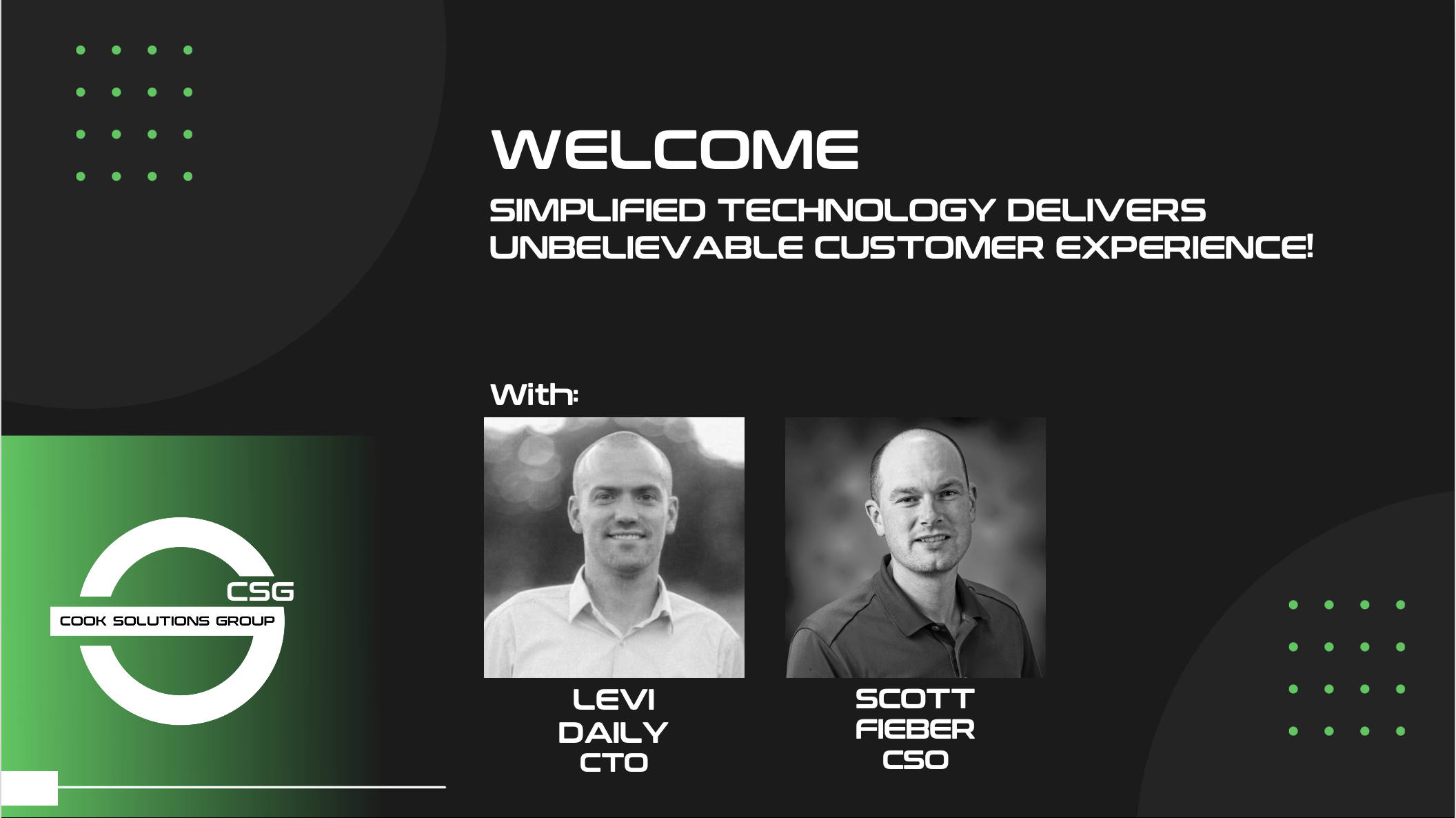 Webinar Simplified Technology Delivers Unbelievable Service